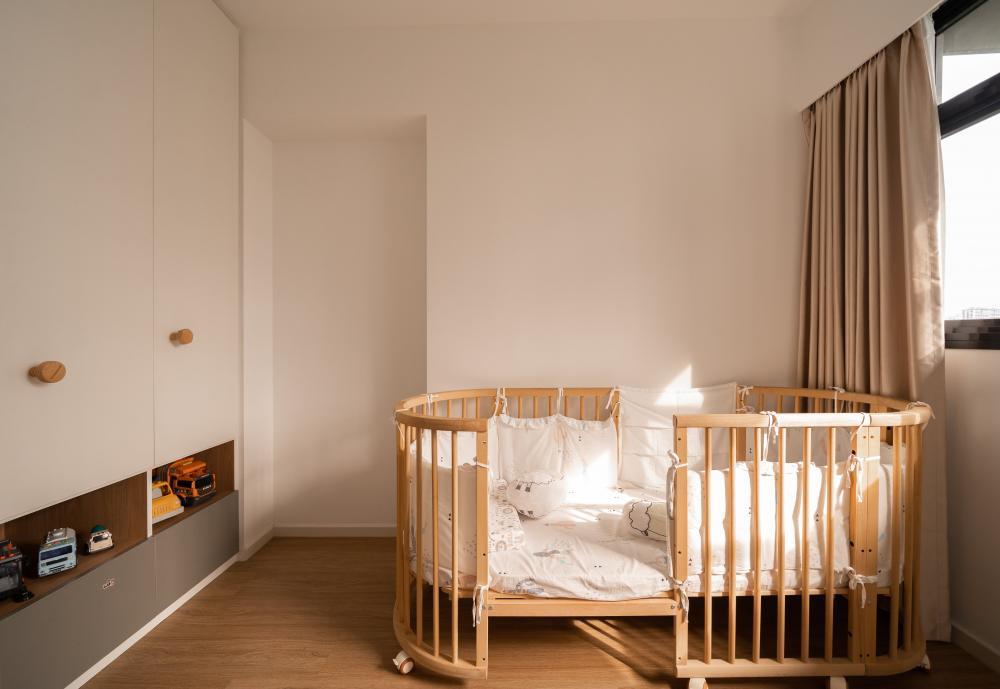 Contemporary Kids Room with Bookshelf and Toys