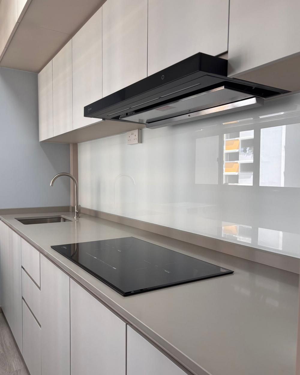 Modern Kitchen with Countertop and Vinyl Flooring