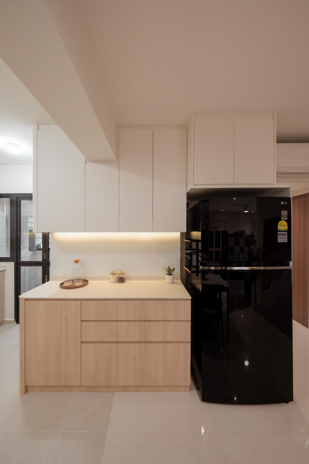 Scandinavian Pantry with Console Table and Tableware
