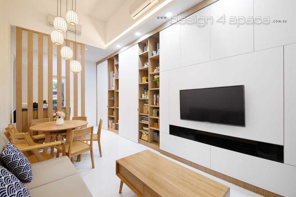 Contemporary Living Room with Sofa and Side Table