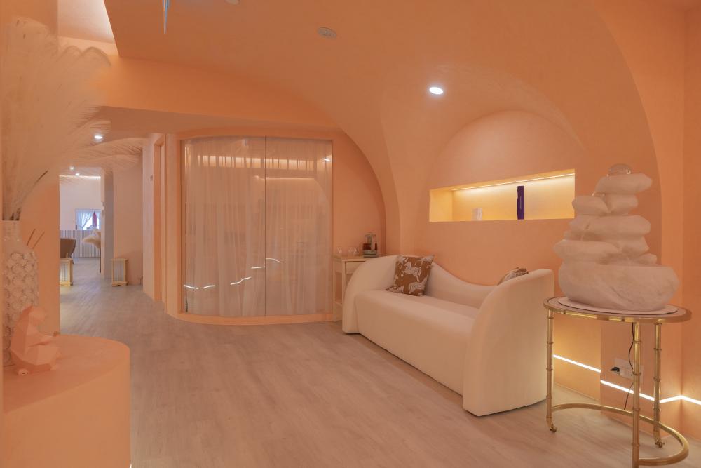 Modern Showroom with Feature Wall and Brick Feature Wall