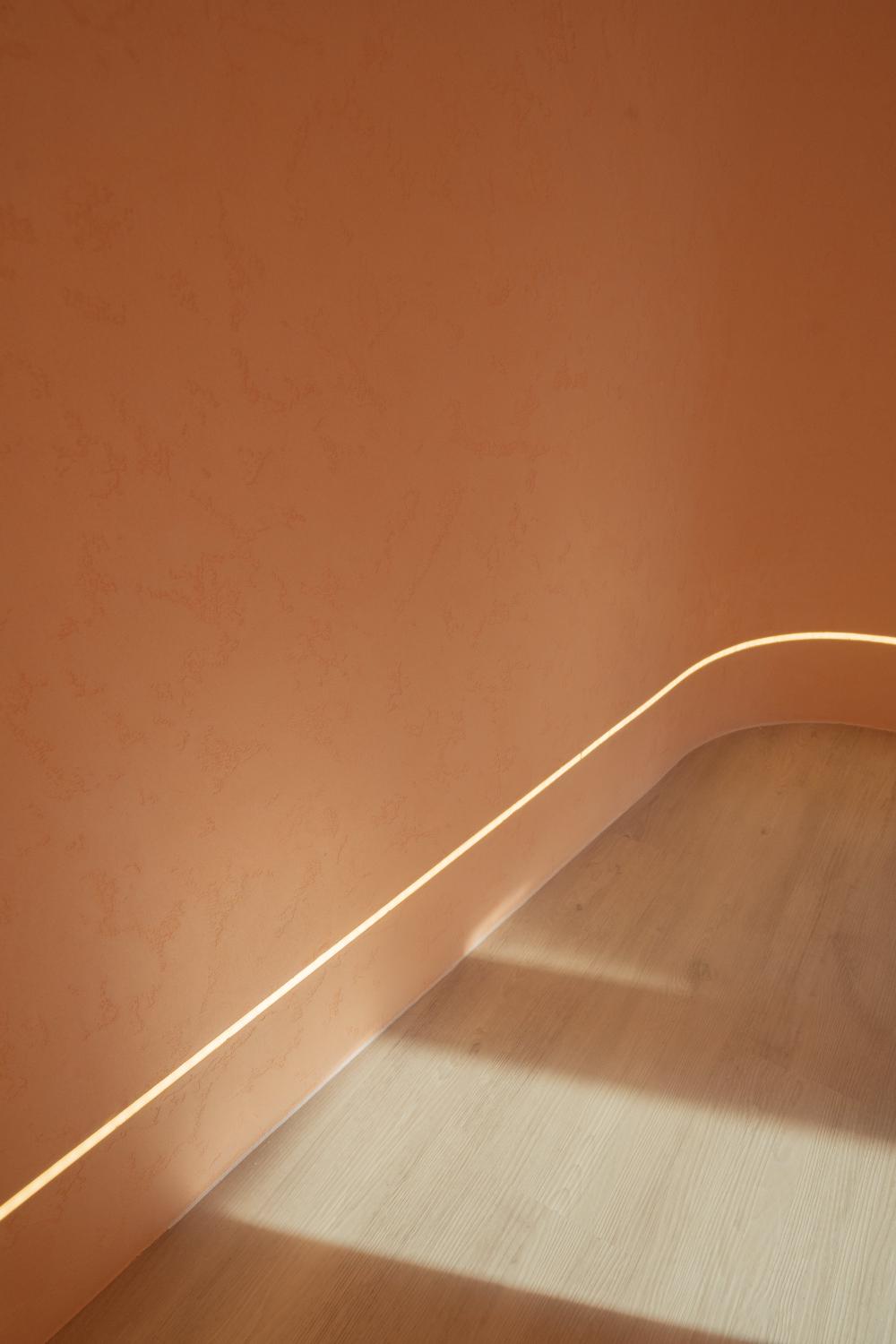 Modern Hallway with Feature Wall and Artwork