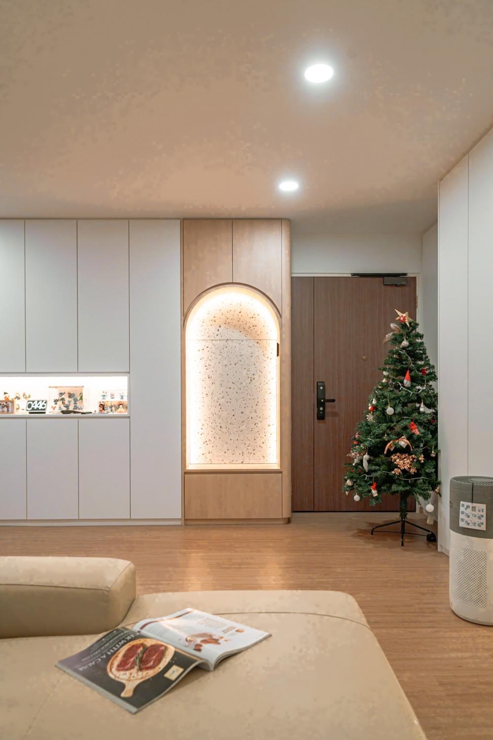 Minimalist Entryway with Shoe Rack and Small Storage