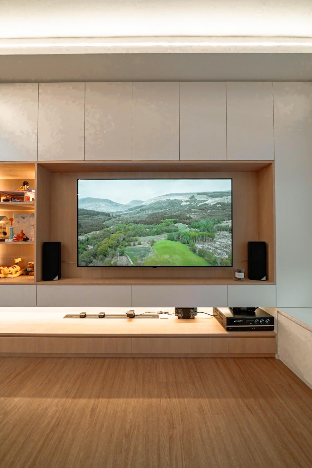Minimalist Living Room with TV Console and TV