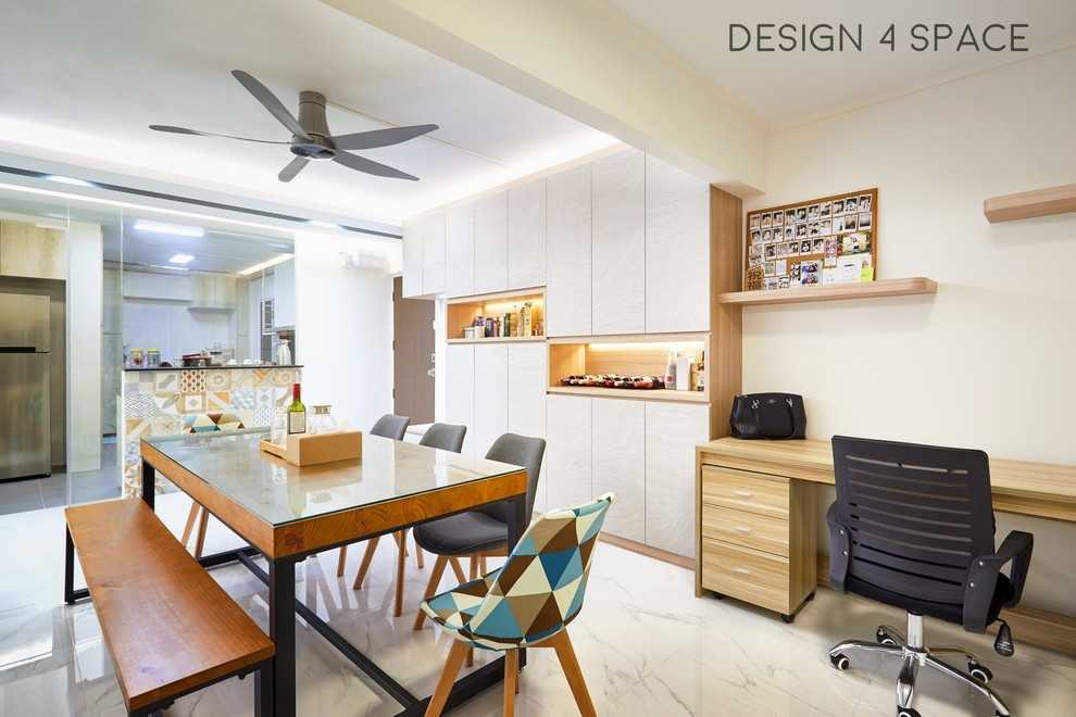 Modern Dining Room with Downlights and Dining Table