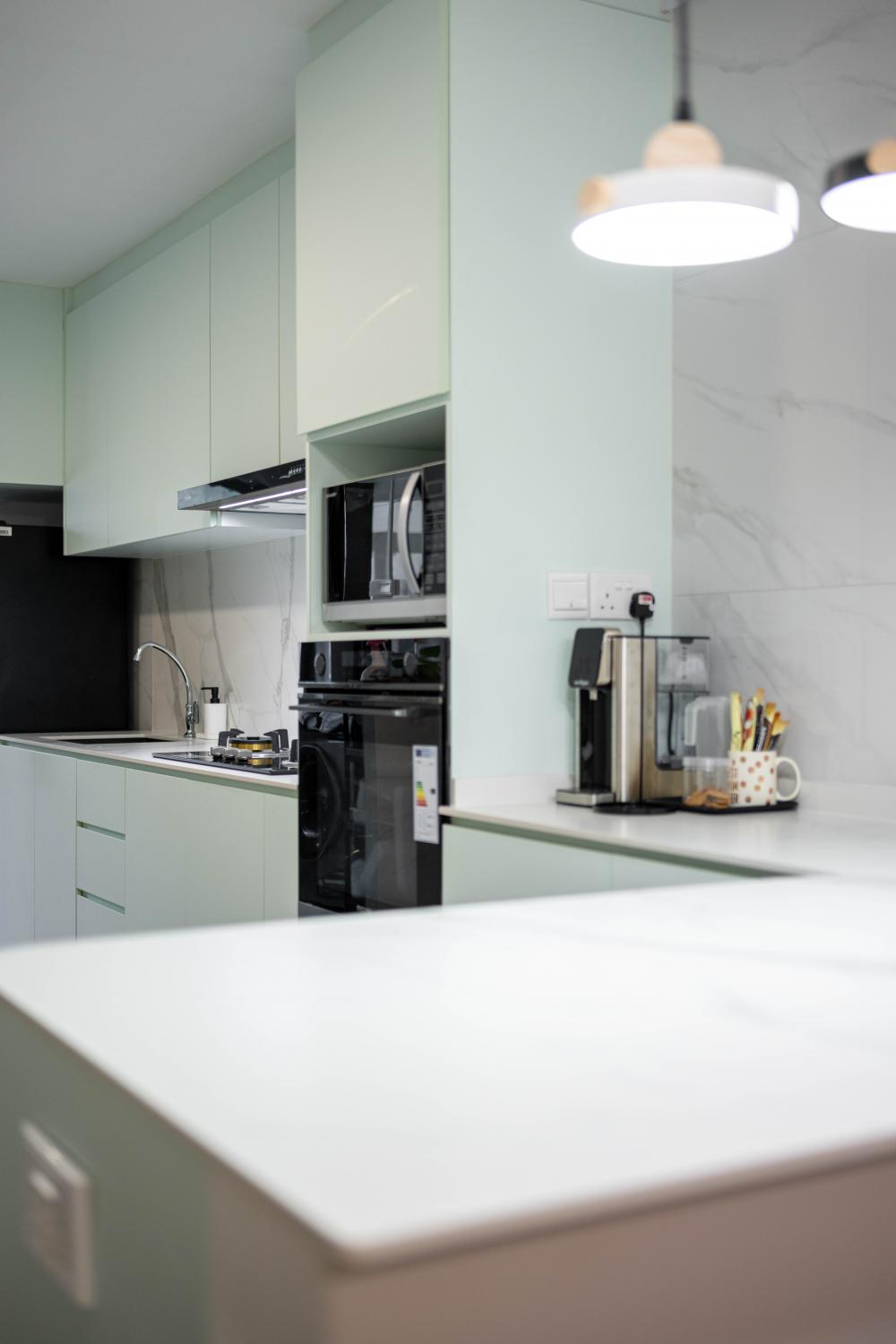 Minimalist Kitchen with Countertop and Kitchen Accessories