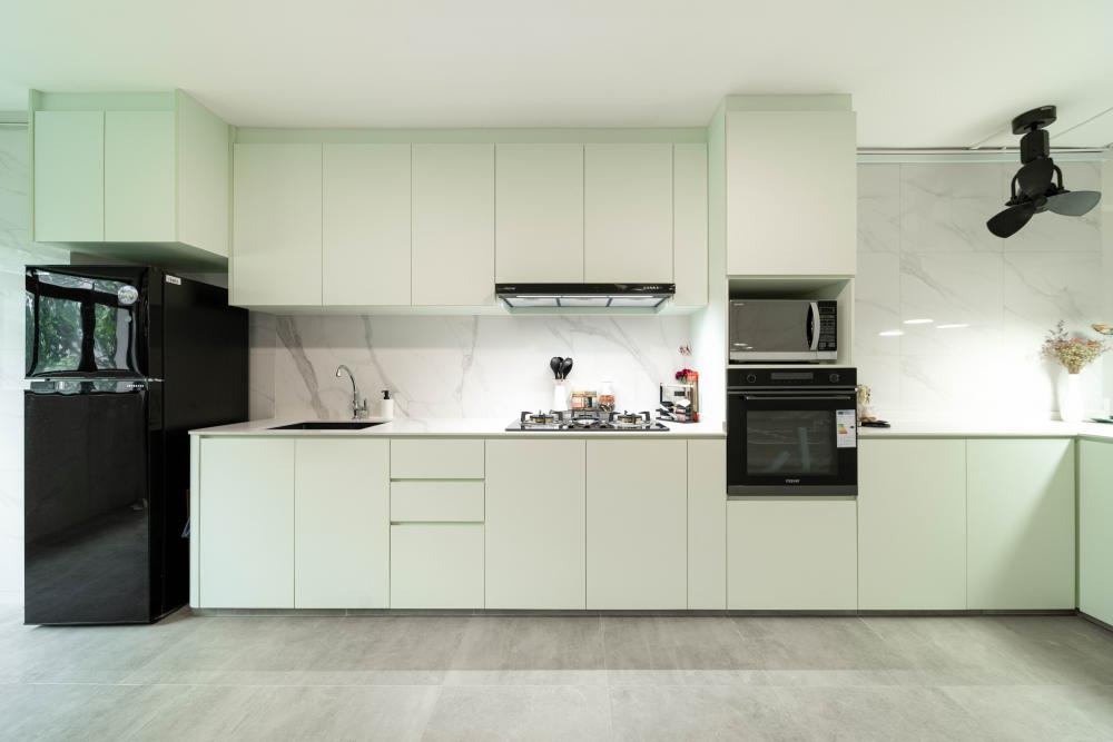 Minimalist Kitchen with Countertop and Kitchen Accessories