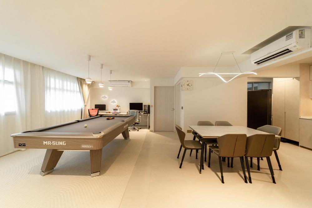 Minimalist Dining Room with Dining Table and Toys