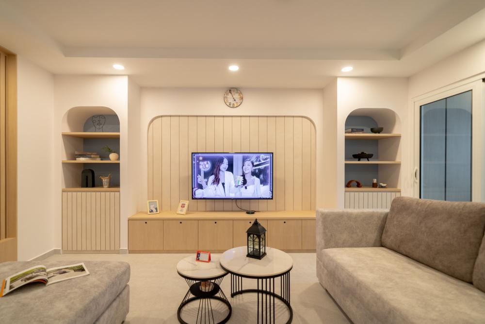 Minimalist Living Room with TV Console and TV