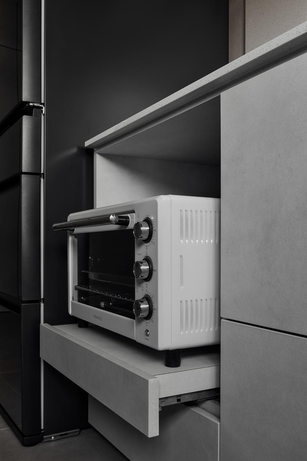 Industrial Kitchen with Countertop and Kitchen Accessories