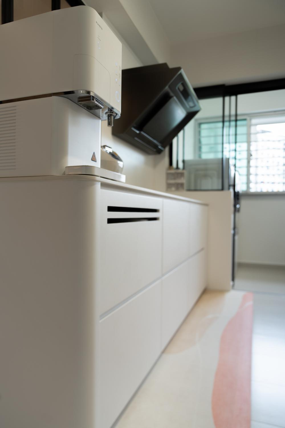 Modern Kitchen with Countertop and Vinyl Flooring