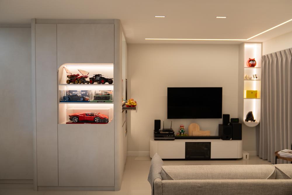 Modern Living Room with TV Console and Coffee Table
