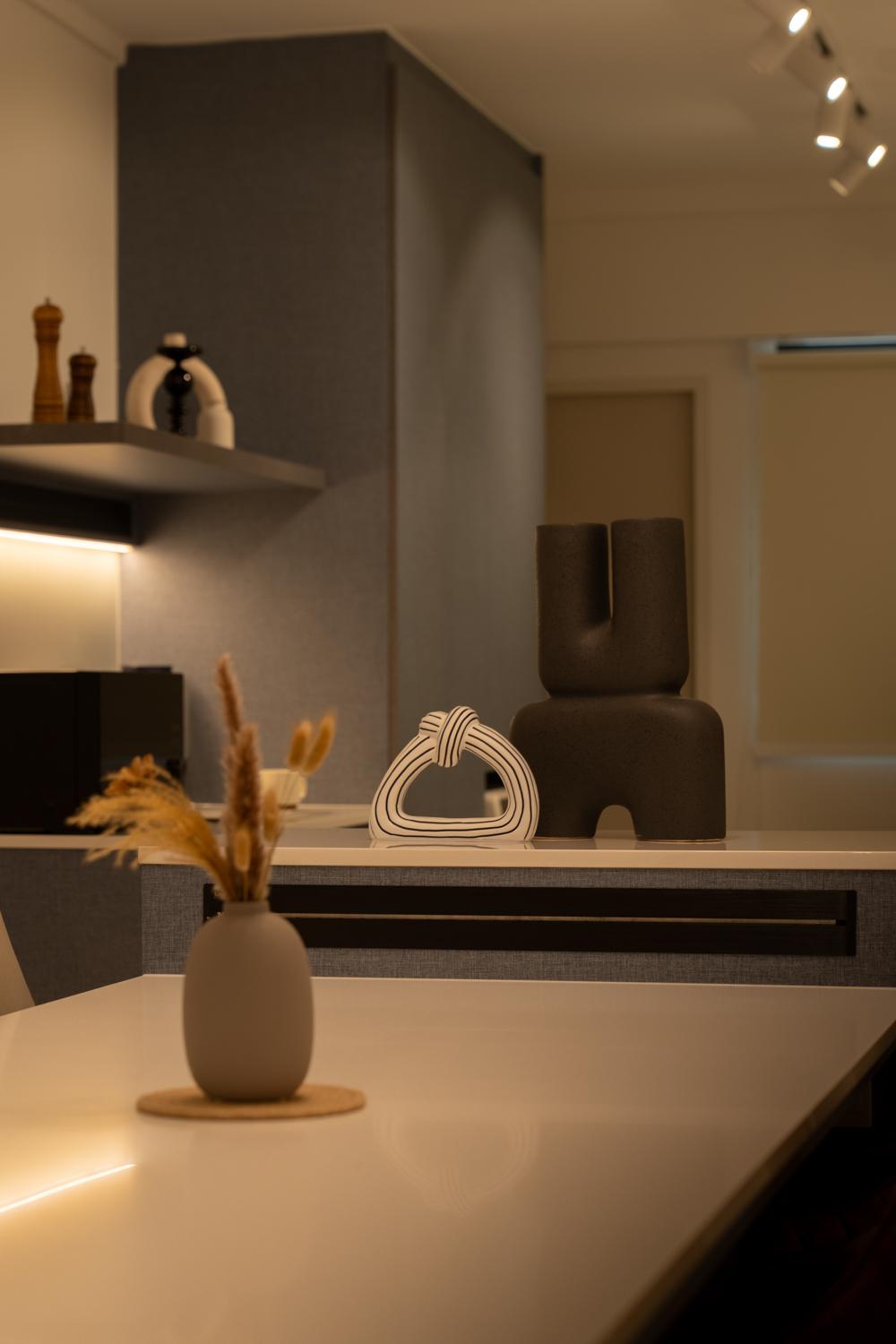 Modern Kitchen with Countertop and Kitchen Window
