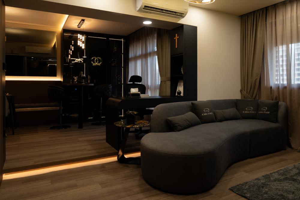 Modern Living Room with Sofa and TV