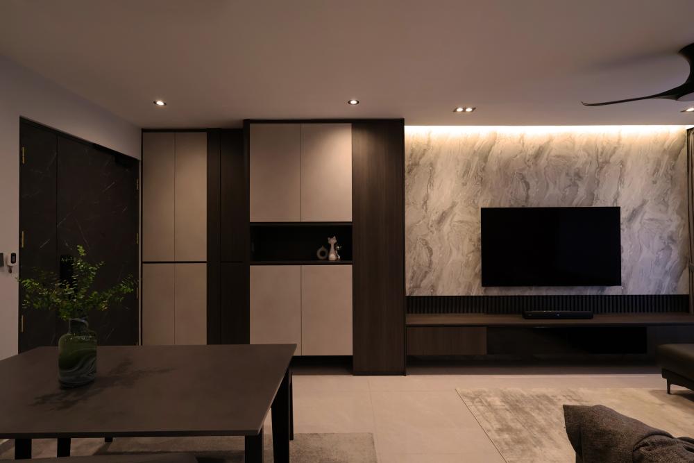 Modern Living Room with Sofa and TV