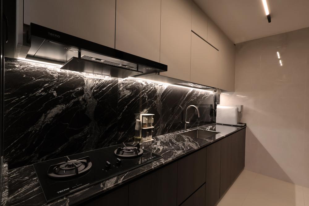 Modern Kitchen with Kitchen Accessories and Kitchen Tap