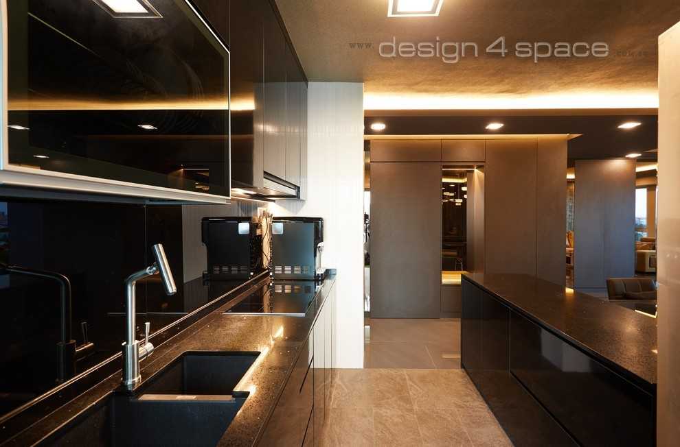 Contemporary Kitchen with Kitchen Window and Kitchen Island