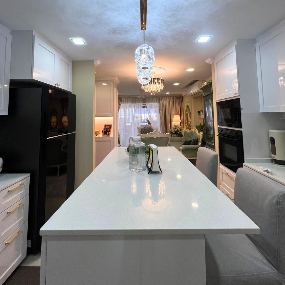Vintage Kitchen with Countertop and Kitchen Island