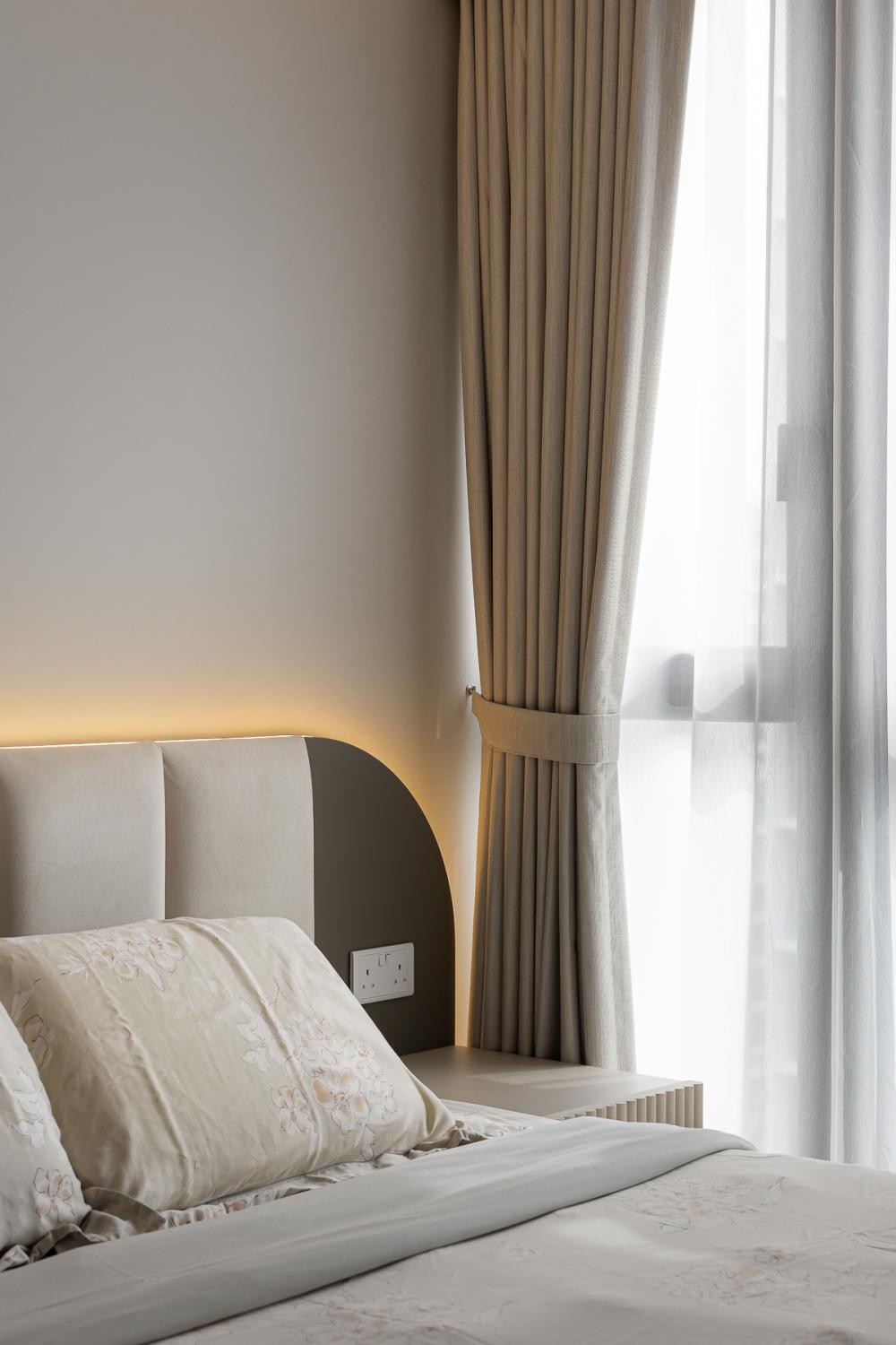 Modern Bedroom with Platform Bed and Bedroom Dresser