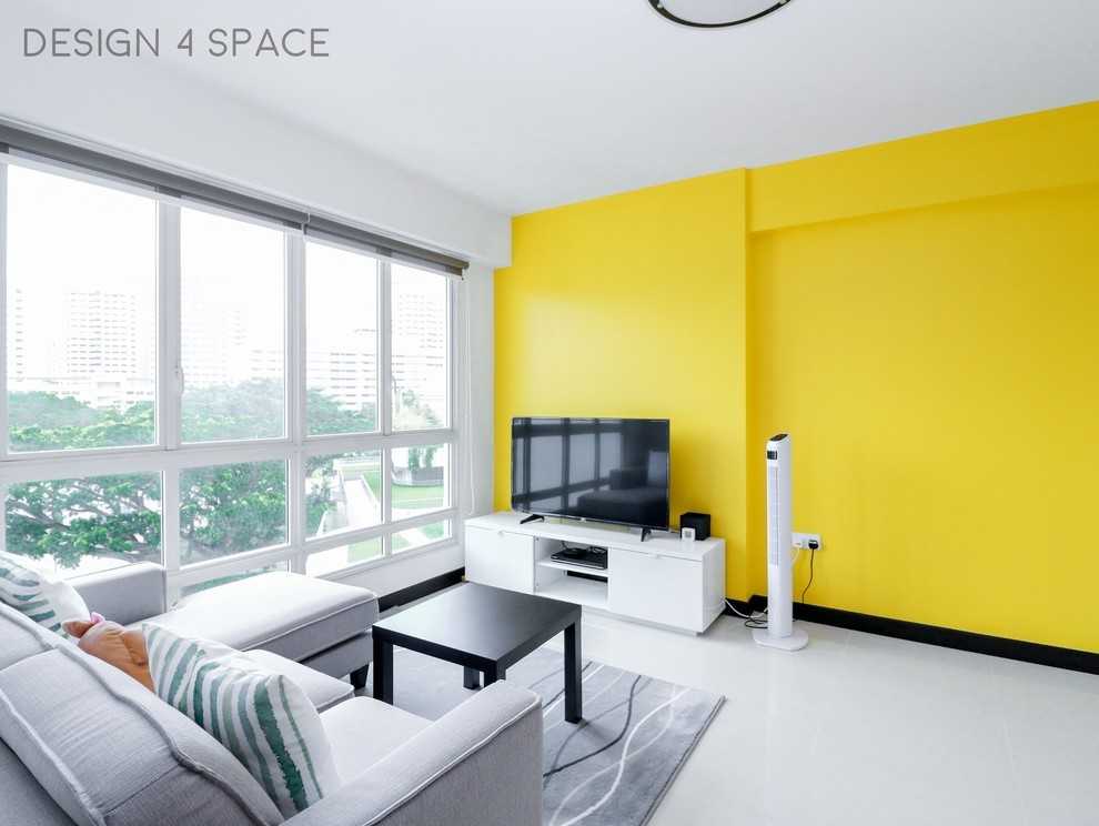 Modern Living Room with TV Console and Sofa