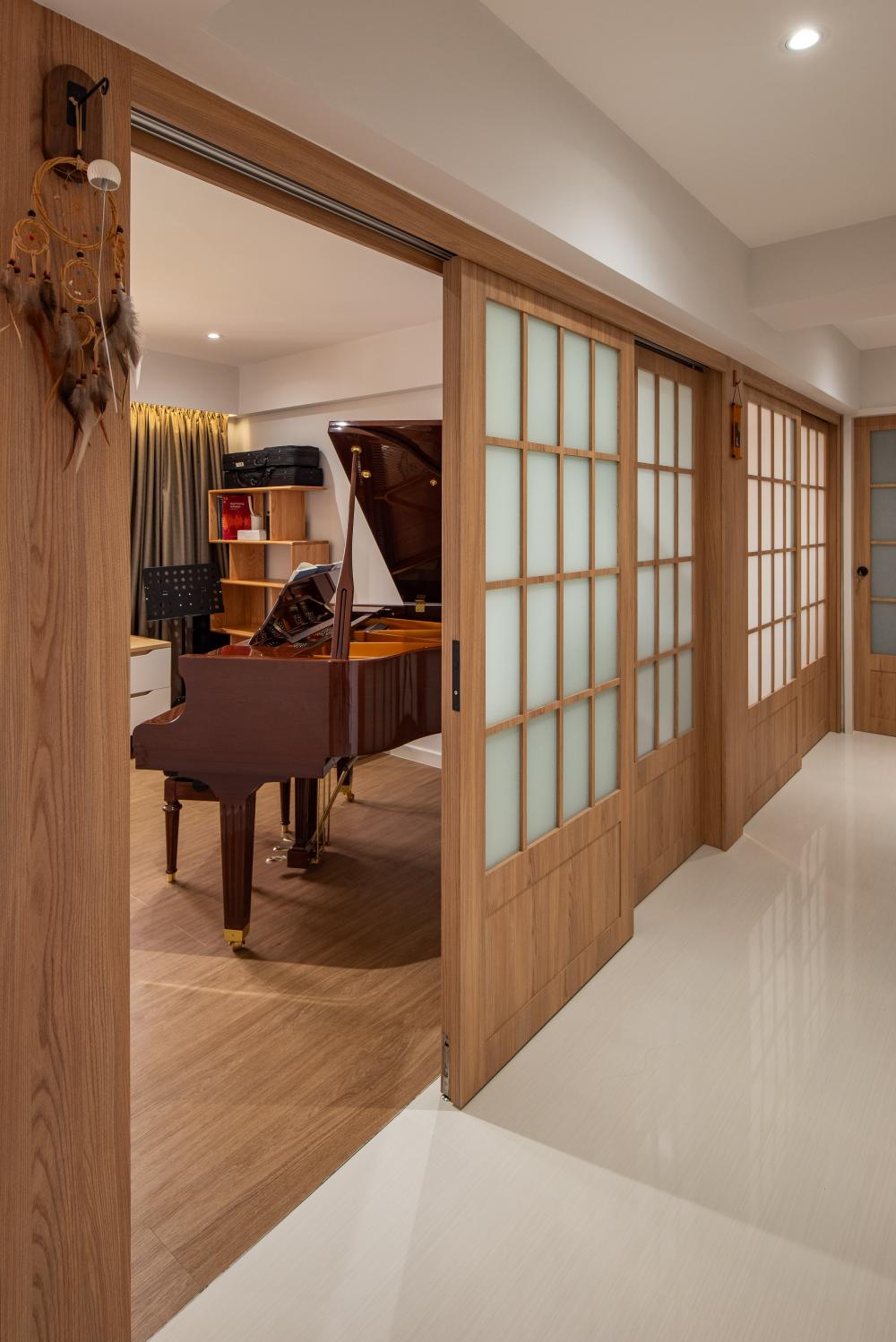 Minimalist Entryway with Doors and Wood Doors