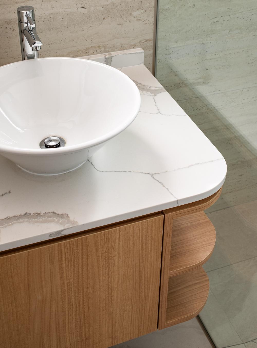 Asian Bathroom with Countertop and Wash Basins