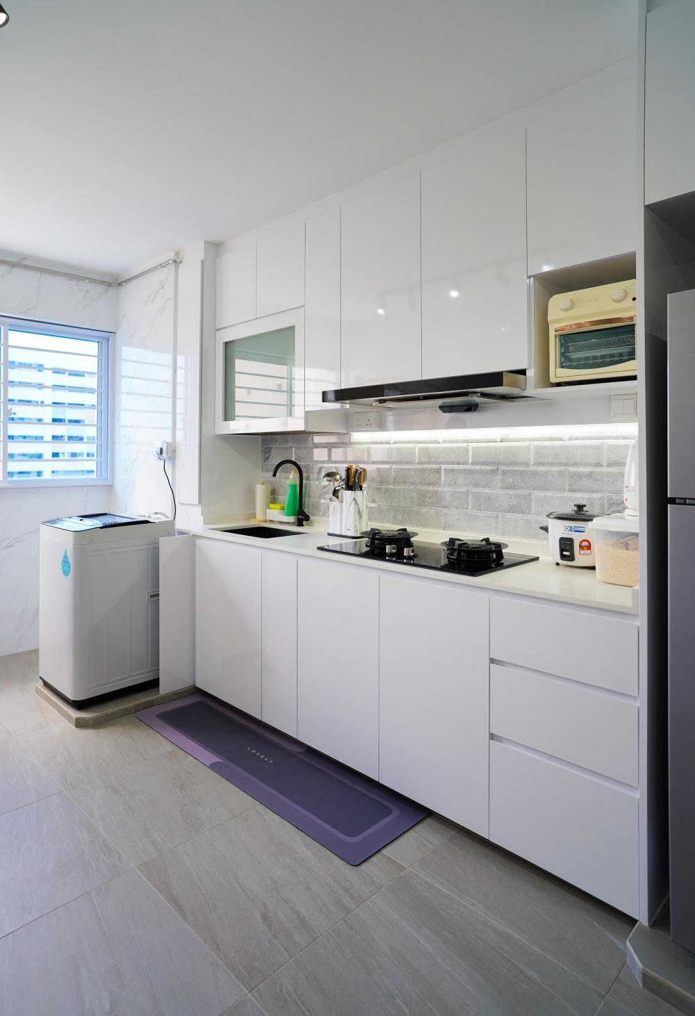 Minimalist Kitchen with Countertop and Kitchen Accessories
