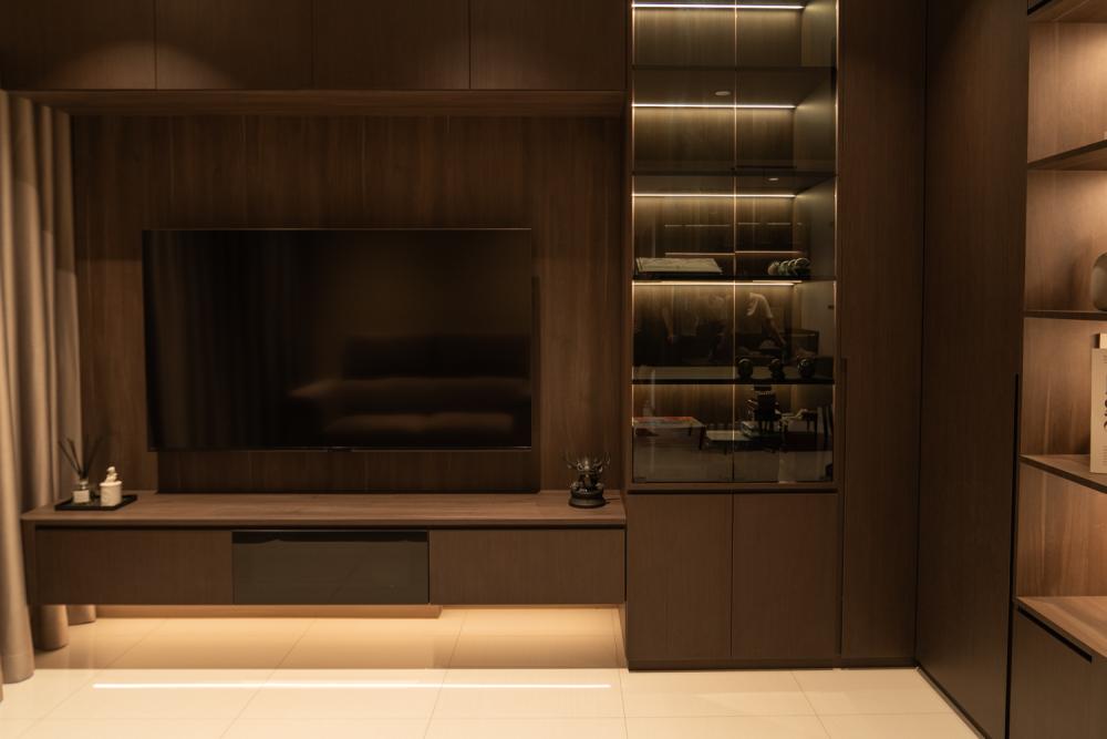 Modern Living Room with TV Console and Sofa