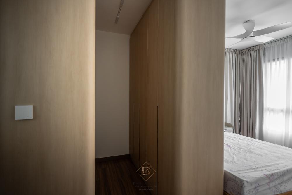 Transitional Bedroom with Vinyl Flooring and Wardrobe