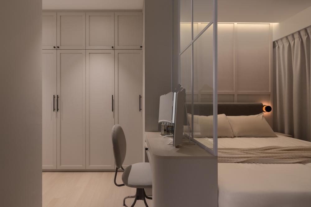 Modern Bedroom with Cove Lighting and Wardrobe
