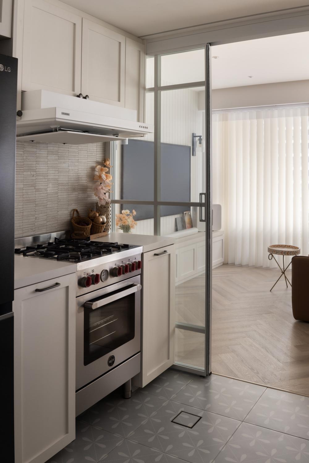 Modern Kitchen with Countertop and Cupboard