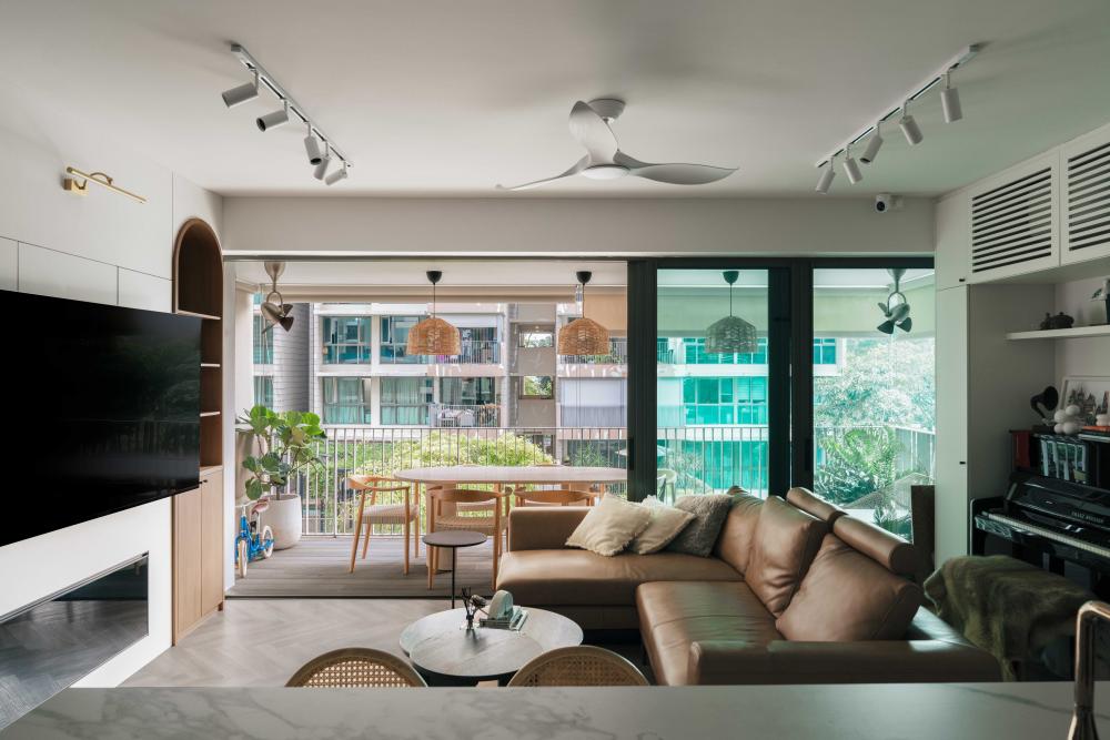 Contemporary Living Room with Sofa and Coffee Table
