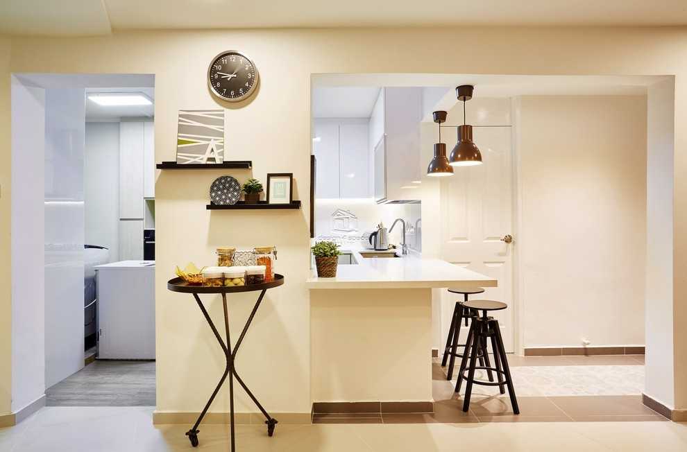 Modern Kitchen with Vinyl Flooring and Wood Flooring