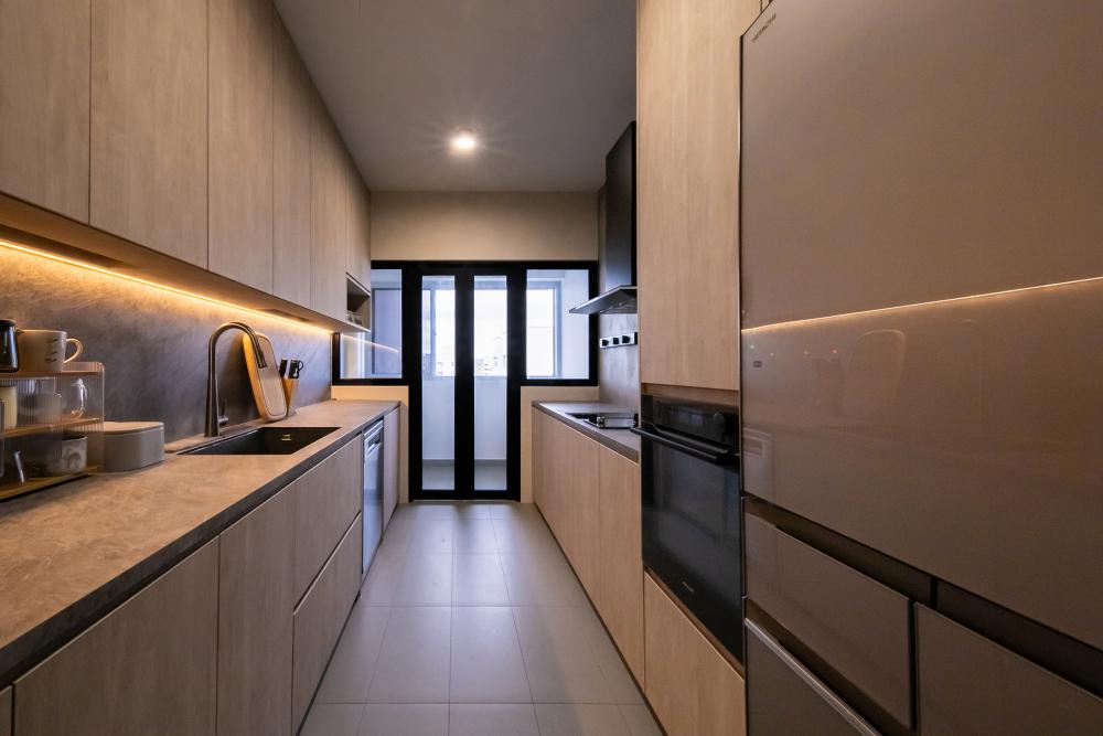 Scandinavian Kitchen with Kitchen Window and Kitchen Tap
