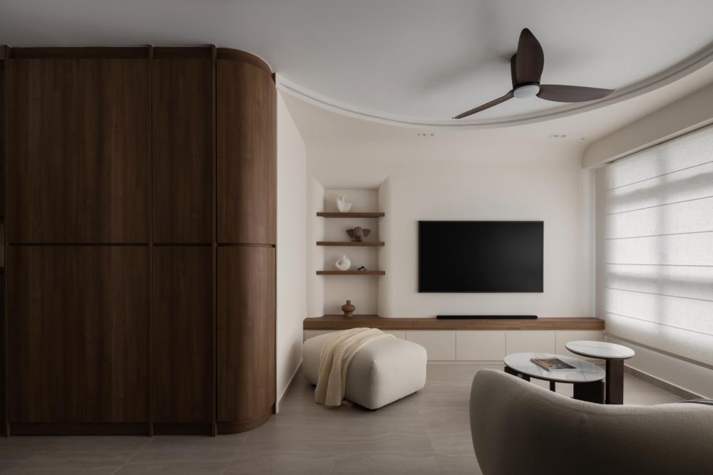 Minimalist Living Room with TV Console and Sofa