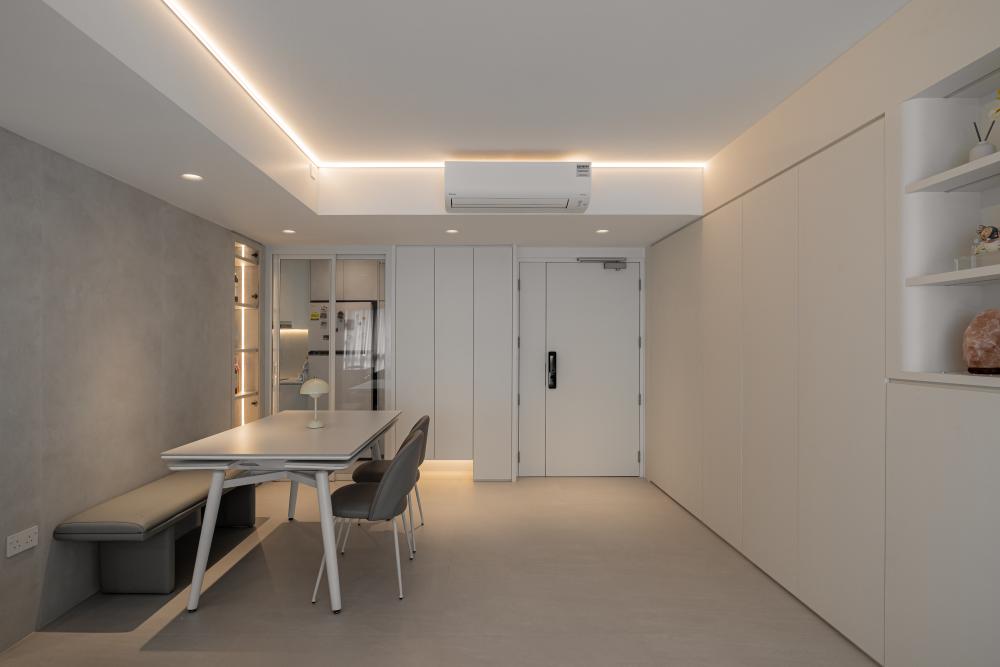 Modern Living Room with Settee and Drop Ceiling
