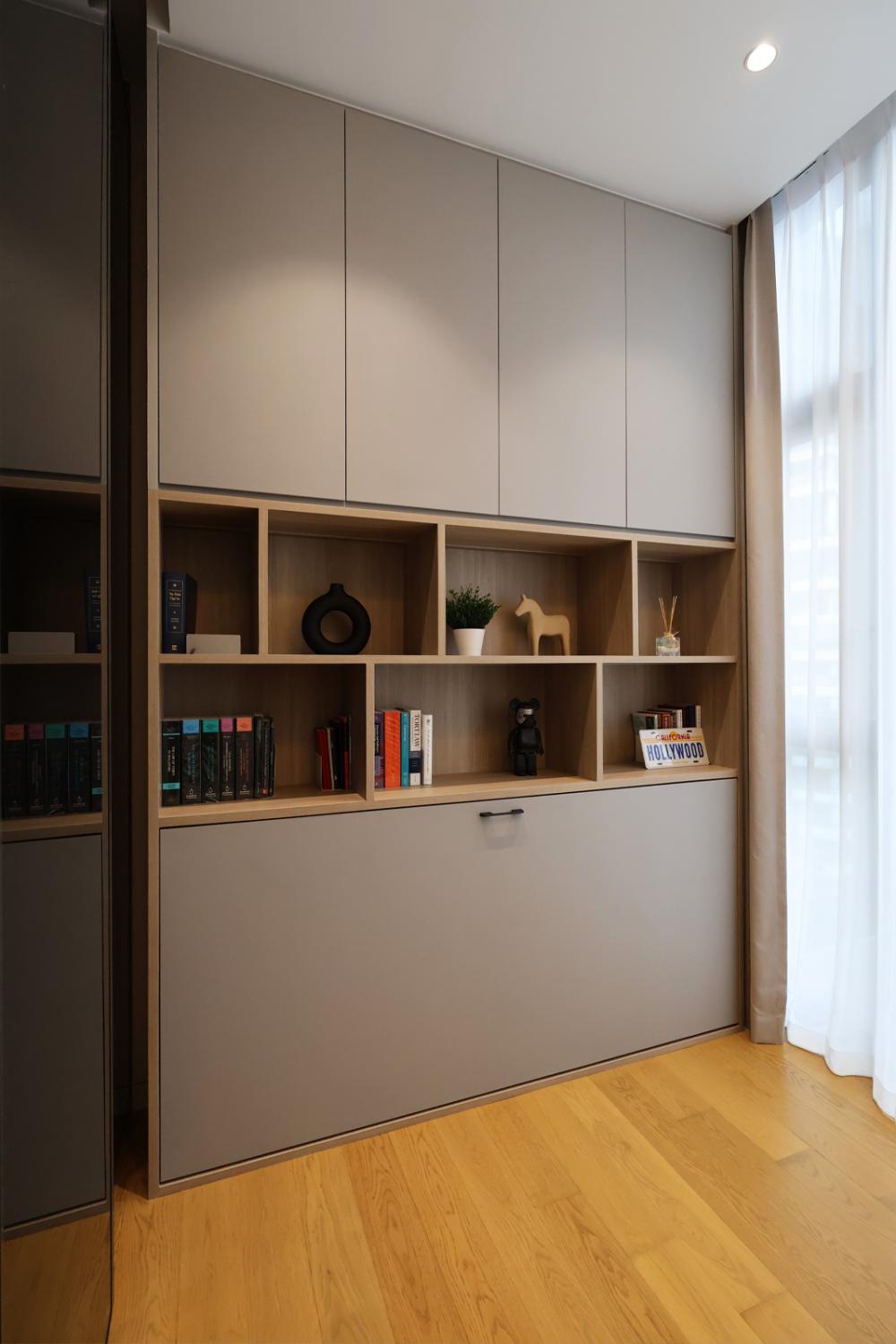 Contemporary Bedroom with Closet and Single Bed