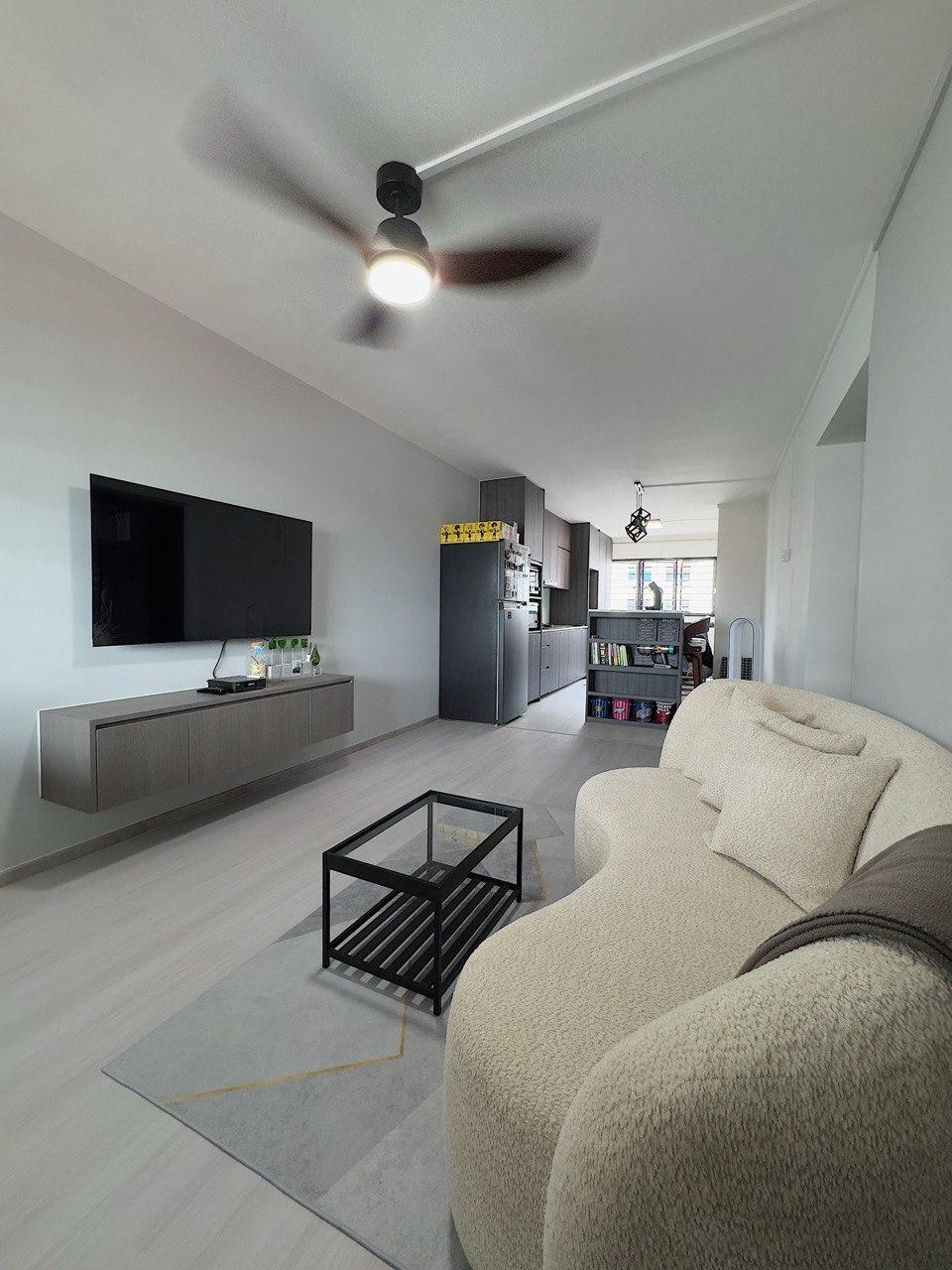 Modern Living Room with Vinyl Flooring and Wood Flooring