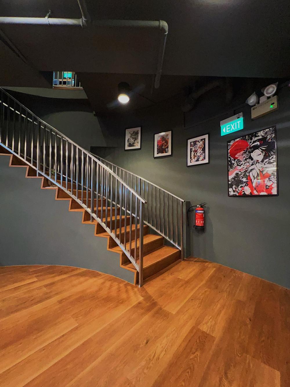 Industrial Shopfront with Vinyl Flooring and Staircase