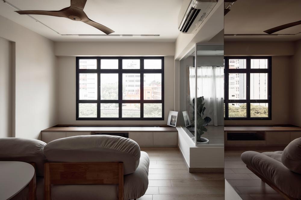 Minimalist Living Room with TV Console and TV