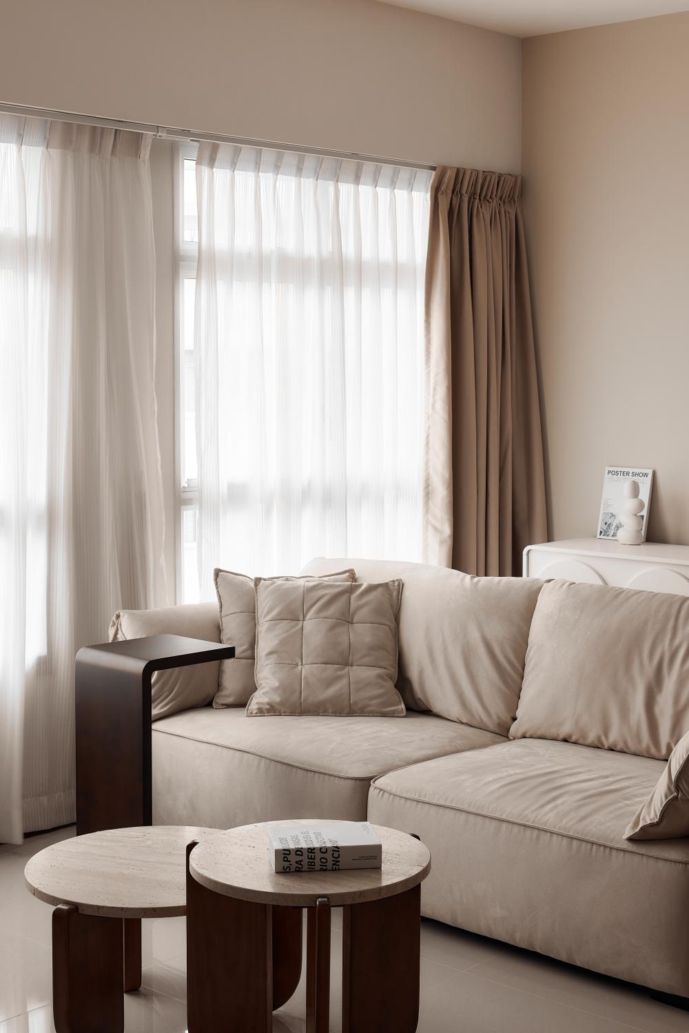 Minimalist Living Room with Sofa and Coffee Table