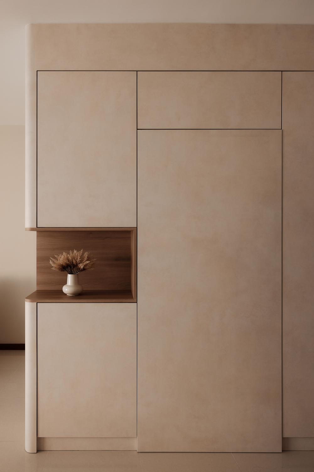 Minimalist Entryway with Shoe Rack and Small Storage