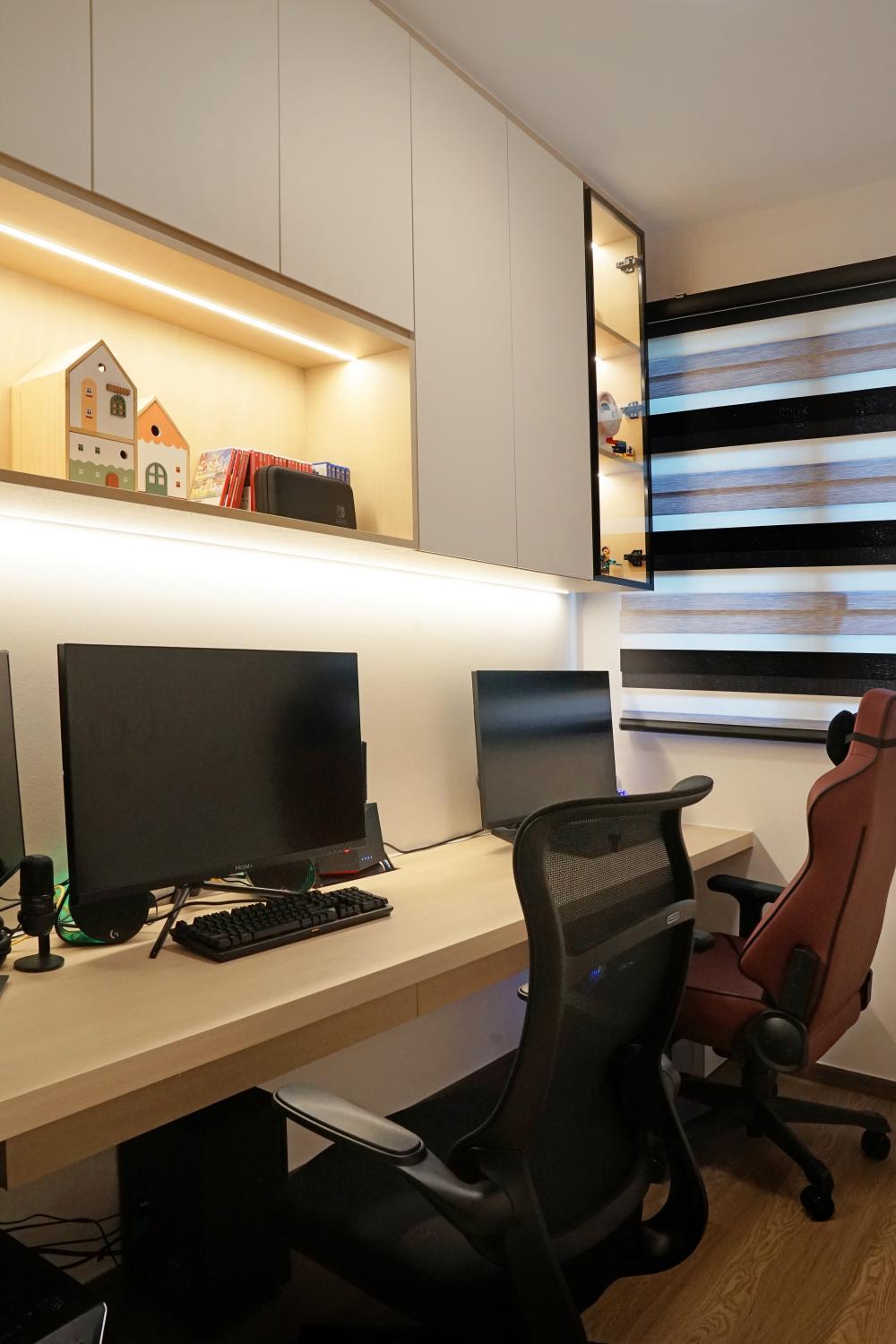 Modern Study with Desk and Office Chair