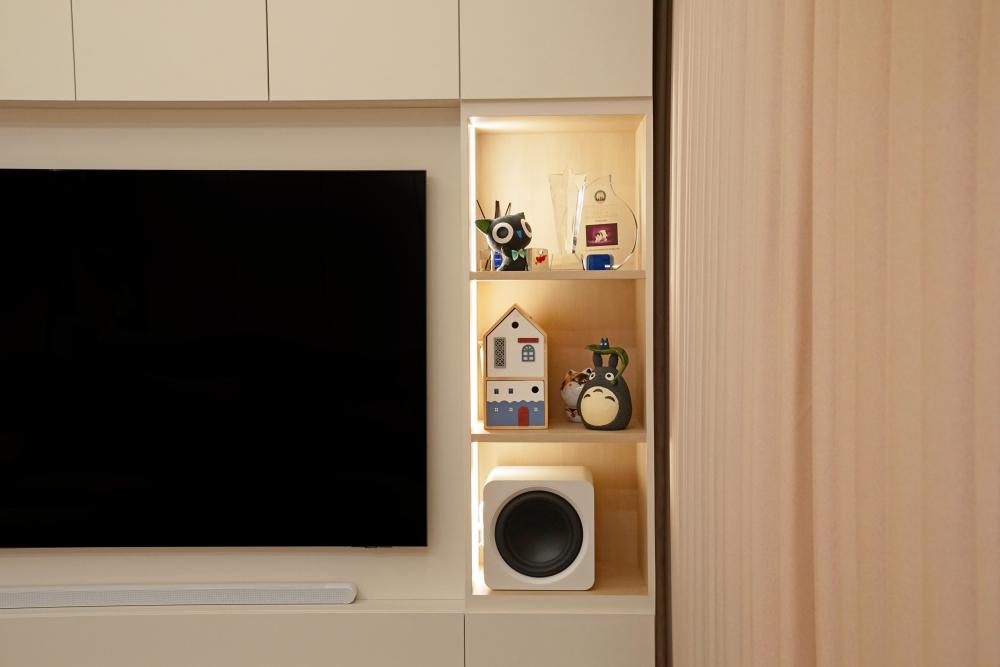 Modern Living Room with TV Console and TV