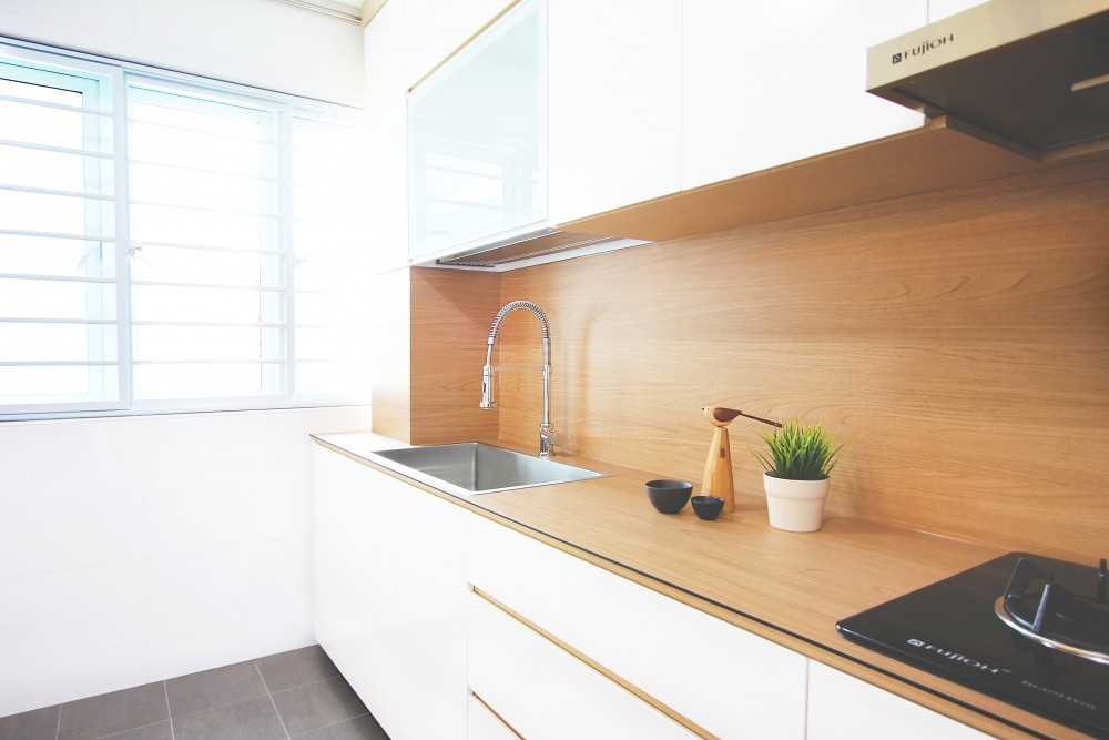 Scandinavian Kitchen with Open Kitchen and Kitchen Tap