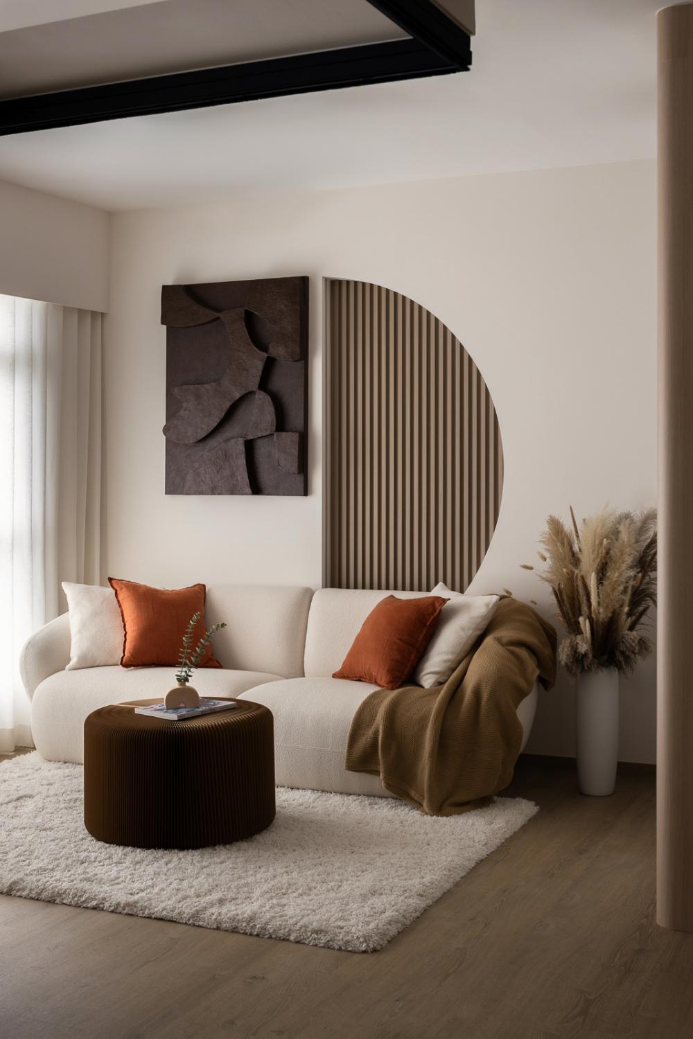 Scandinavian Living Room with Vinyl Flooring and Wood Flooring