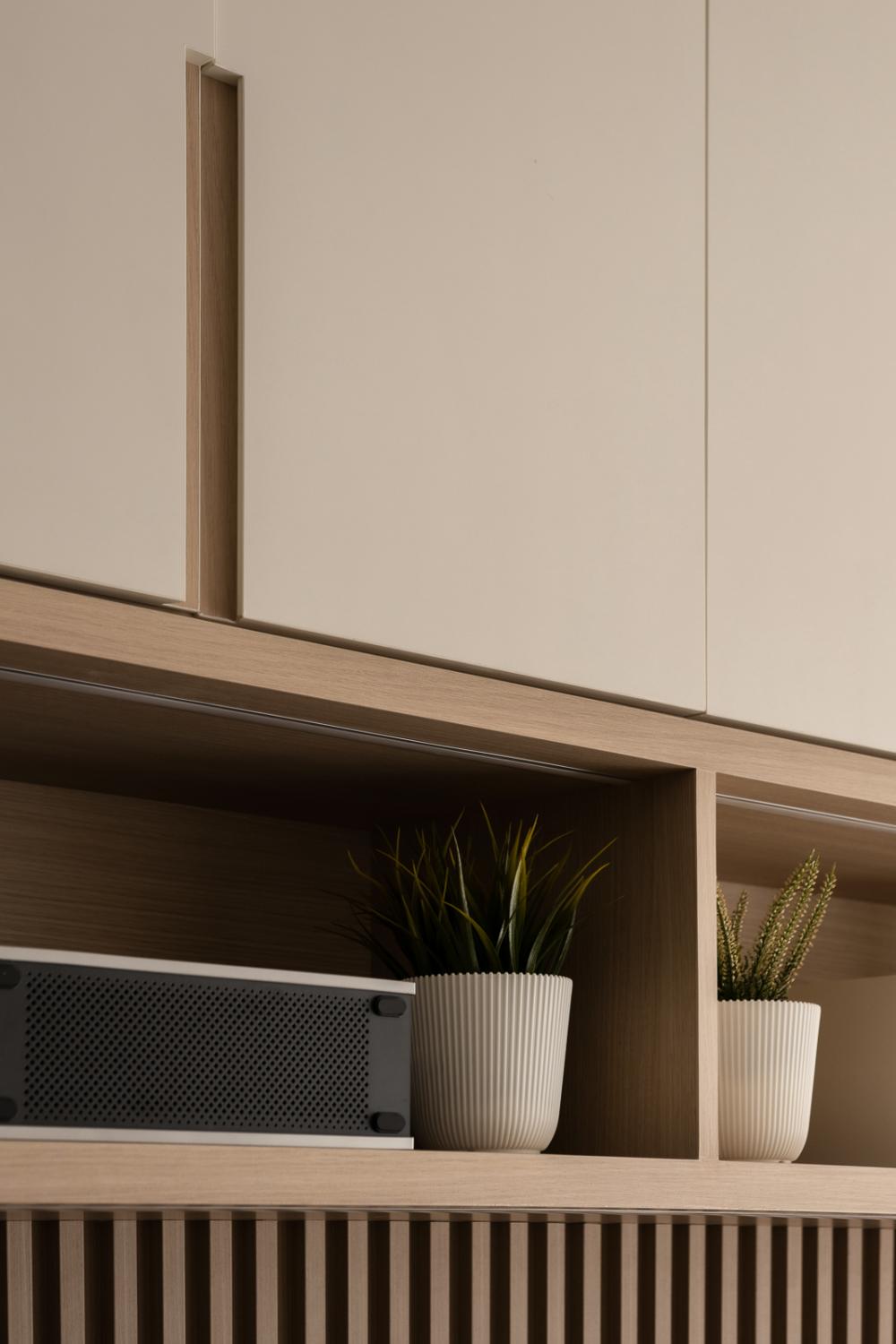 Scandinavian Home Office with Bookshelf and Bookcases