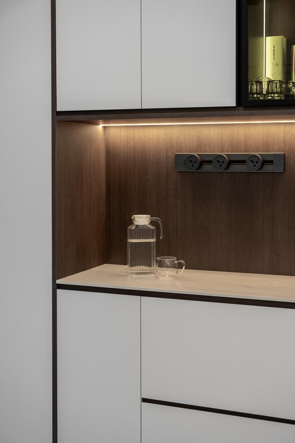 Modern Kitchen with Countertop and Storage Cabinets
