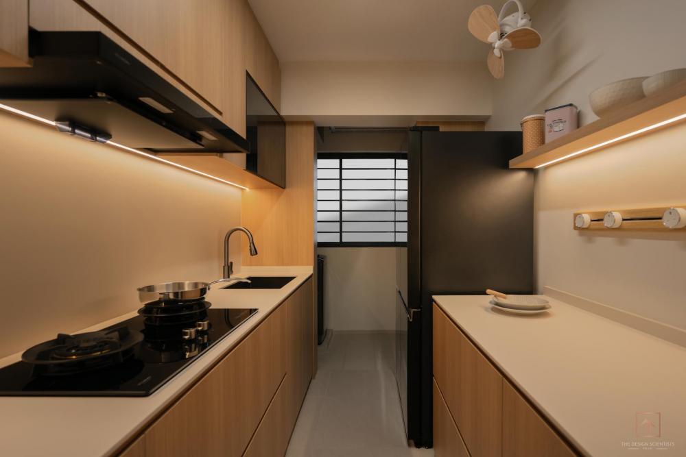 Asian Kitchen with Countertop and Kitchen Accessories