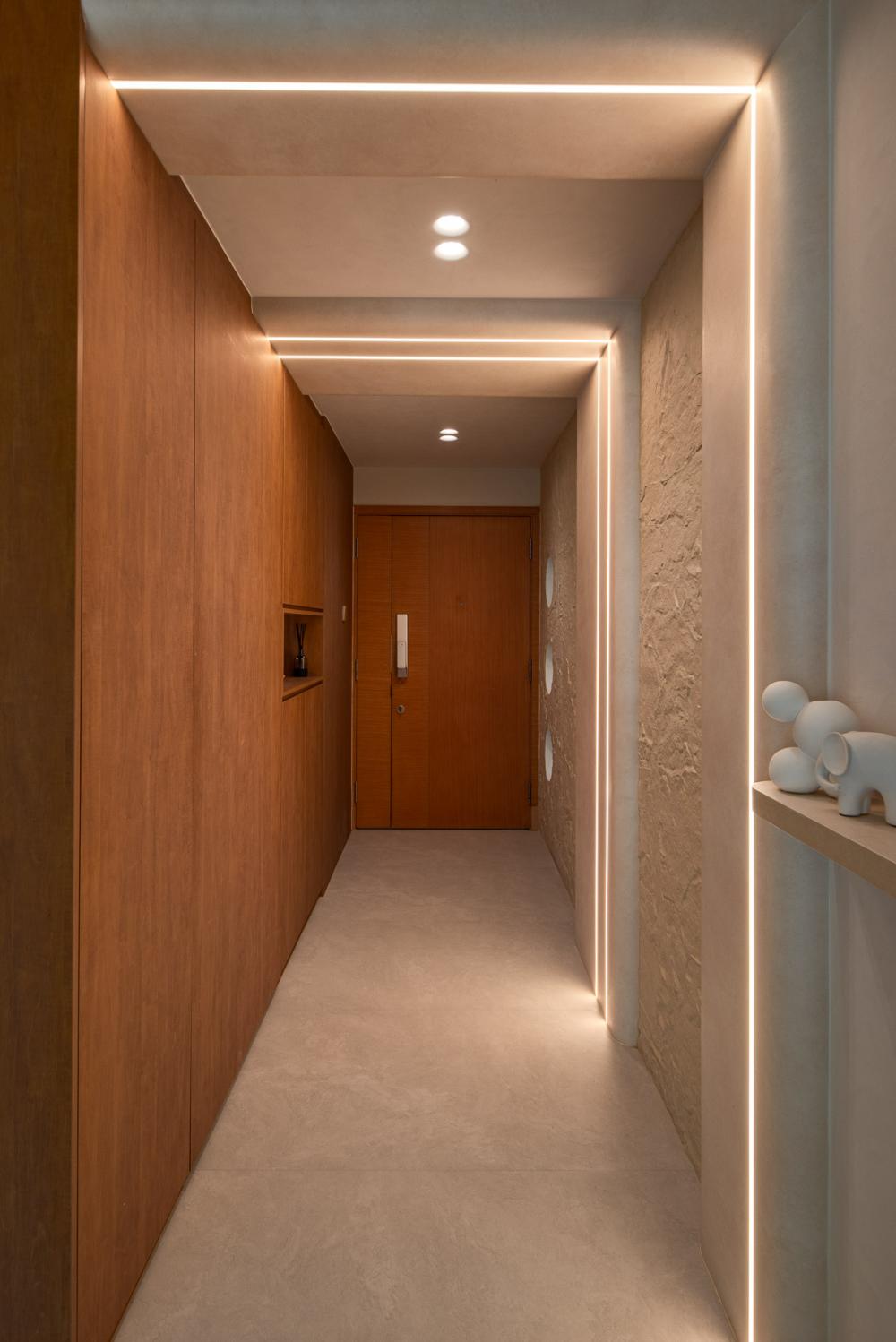 Modern Entryway with Shoe Rack and Small Storage